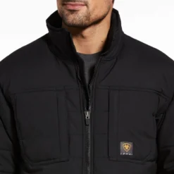 Ariat Rebar Jackets: Men's 10032975 Black Rebar Valiant Ripstop Insulated Jacket 8 Ariat Rebar Jackets: Men's 10032975 Black Rebar Valiant Ripstop Insulated Jacket -Eagle Shop 10032975 02
