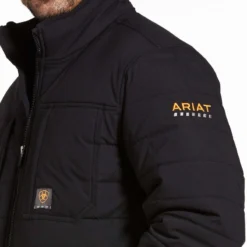 Ariat Rebar Jackets: Men's 10032975 Black Rebar Valiant Ripstop Insulated Jacket 9 Ariat Rebar Jackets: Men's 10032975 Black Rebar Valiant Ripstop Insulated Jacket -Eagle Shop 10032975 04