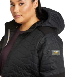 Ariat Rebar Jackets: Women's 10037511 Black Cloud 9 Insulated Jacket -Eagle Shop 10037511 01 plus