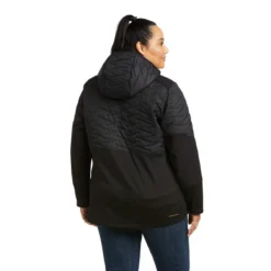 Ariat Rebar Jackets: Women's 10037511 Black Cloud 9 Insulated Jacket -Eagle Shop 10037511 back plus
