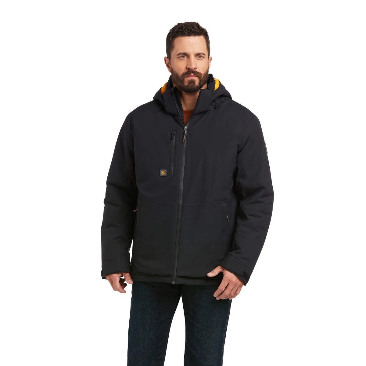 Ariat Rebar Jackets: Men's 10037605 Black Storm Fighter 2.0 H2O Jacket 1 Ariat Rebar Jackets: Men's 10037605 Black Storm Fighter 2.0 H2O Jacket