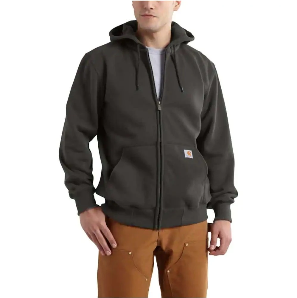 Carhartt Sweatshirts: Men's 100614 306 Peat Rain Defender Zip Front Hooded Sweatshirt 1 Carhartt Sweatshirts: Men's 100614 306 Peat Rain Defender Zip Front Hooded Sweatshirt