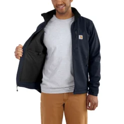 Carhartt Jacket: Men's Crowley 102199 412 Navy Water Repellent Jacket -Eagle Shop 102199412 avi