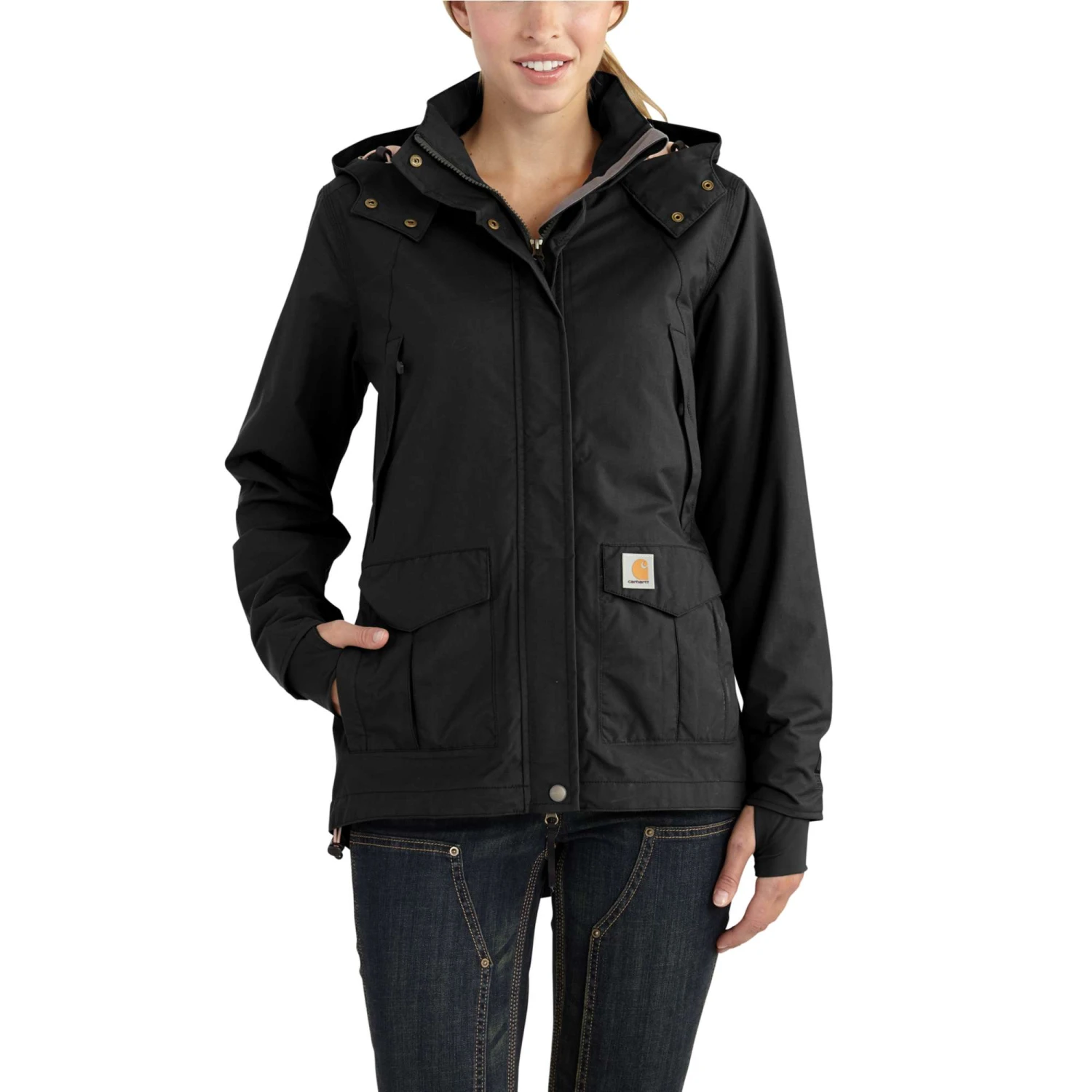 Carhartt Women's: 102382 001 Black Storm Defender Shoreline Jacket 2 Carhartt Women's: 102382 001 Black Storm Defender Shoreline Jacket - Image 2