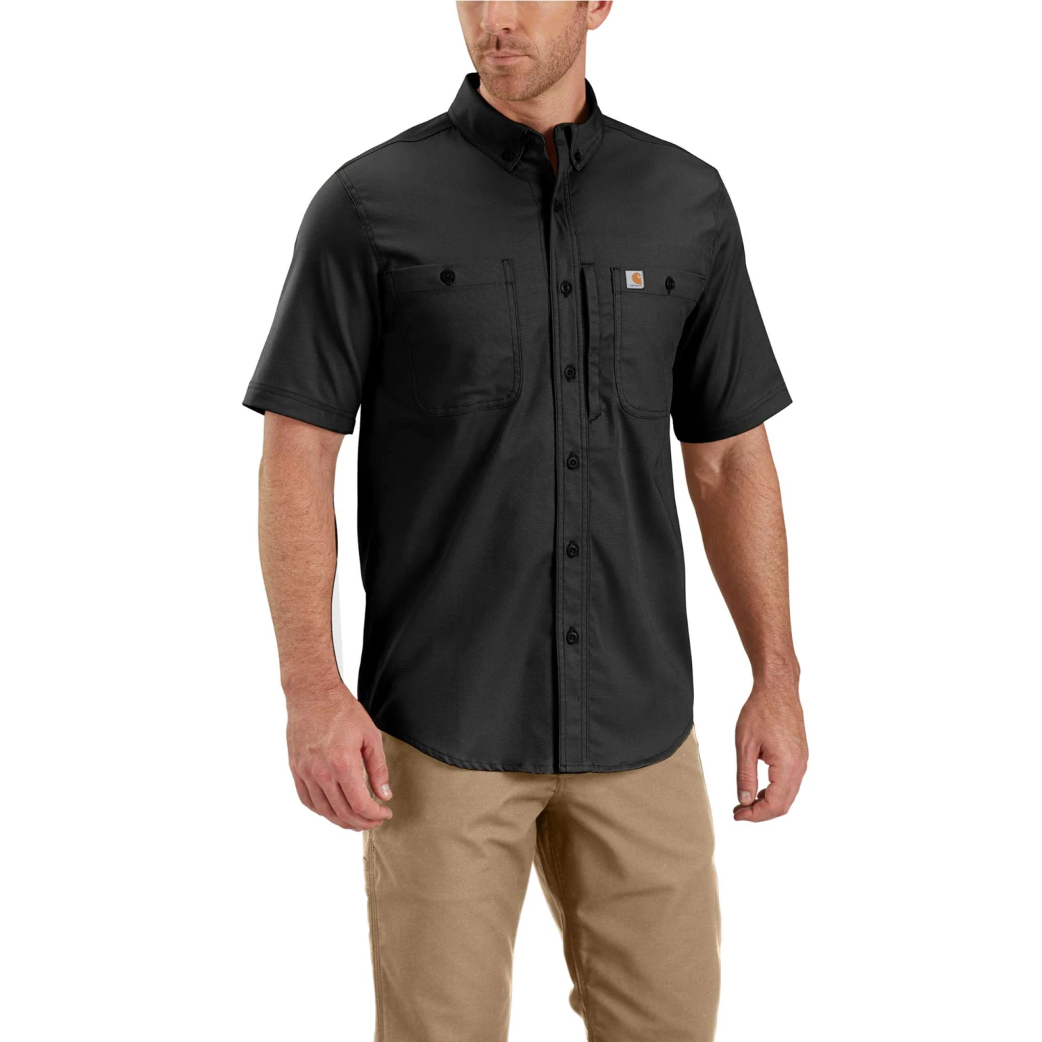 Carhartt Men's Shirt: 102537 001 Black Short Sleeve Rugged Professional 1 Carhartt Men's Shirt: 102537 001 Black Short Sleeve Rugged Professional