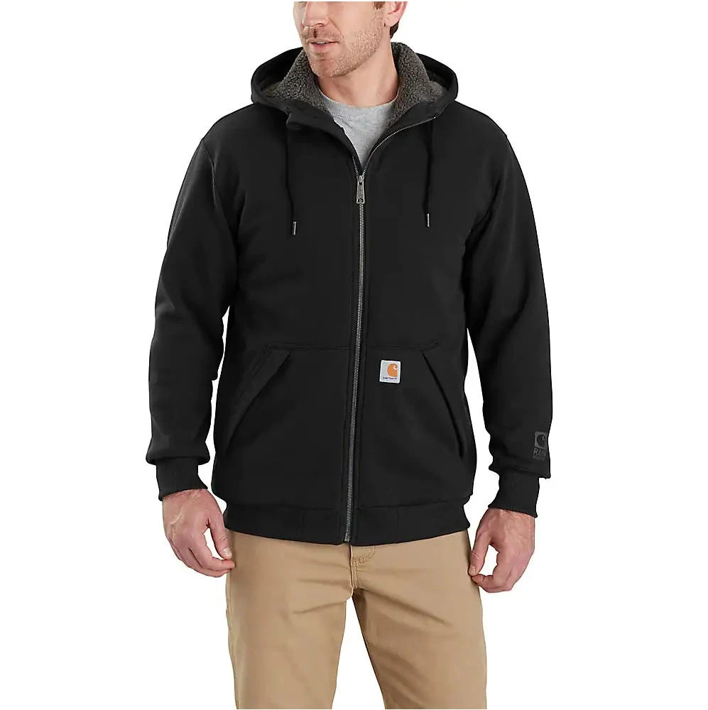 Carhartt Sweatshirt: Men's 103308 001 Black Rain Defender Sherpa-Lined Full-Zip Sweatshirt 1 Carhartt Sweatshirt: Men's 103308 001 Black Rain Defender Sherpa-Lined Full-Zip Sweatshirt