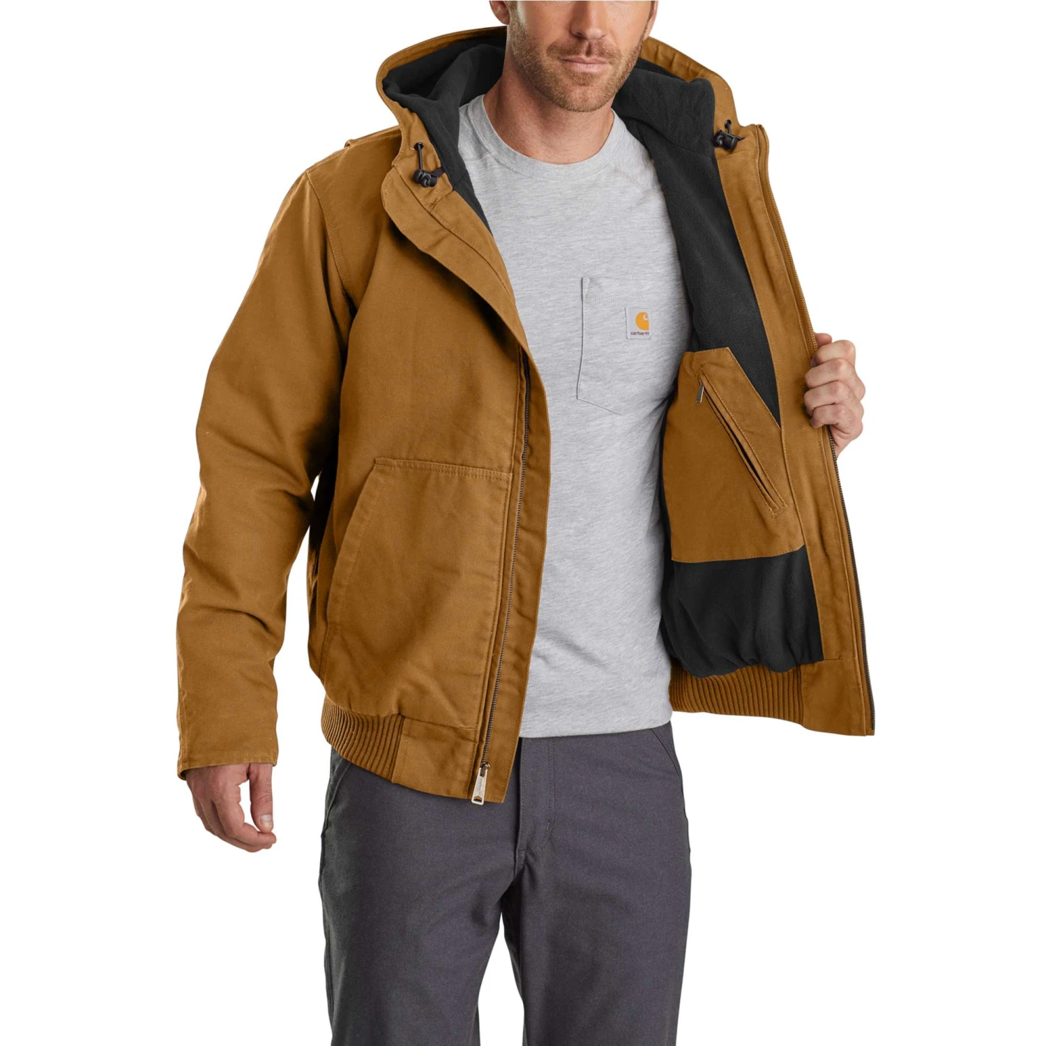 Carhartt Men's Jacket: 103371 211 Carhartt Brown Full Swing Armstrong Active Jacket 2 Carhartt Men's Jacket: 103371 211 Carhartt Brown Full Swing Armstrong Active Jacket - Image 2