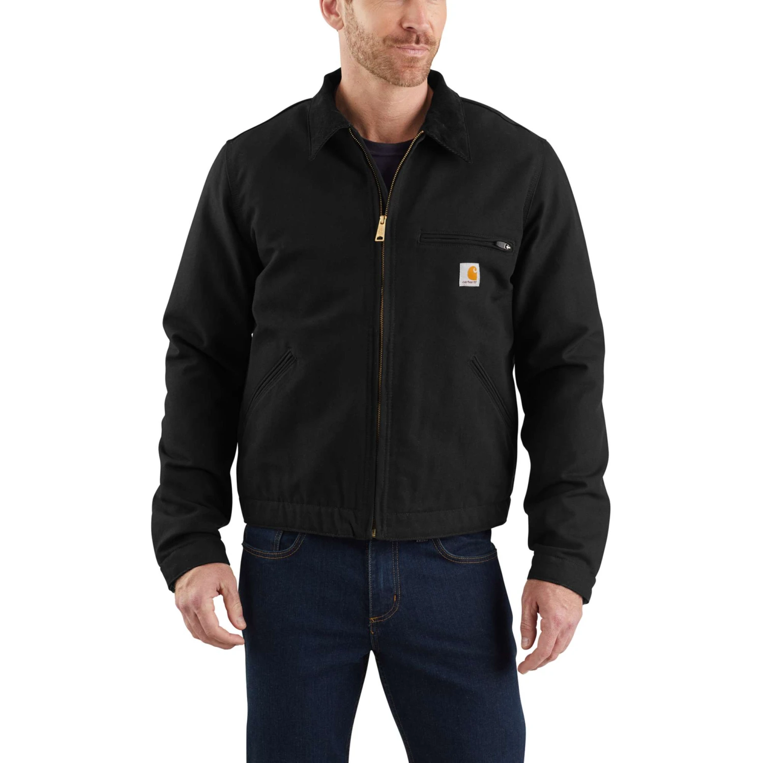 Carhartt Jackets: Men's 103828 BLK Black Blanket Lined Relaxed Fit Detroit Jacket 5 Carhartt Jackets: Men's 103828 BLK Black Blanket Lined Relaxed Fit Detroit Jacket - Image 5