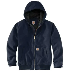 Carhartt Jackets: Men's 104050 I26 Navy Washed Duck Insulated Loose Fit Active Jacket
