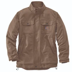 Carhartt Coat: Men's 104468 CBR Canyon Brown Full Swing Quick Duck Insulated Traditional Coat