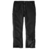 Carhartt Pants: Men's 105471 BLK Black Loose Fit Washed Duck Insulated Pant
