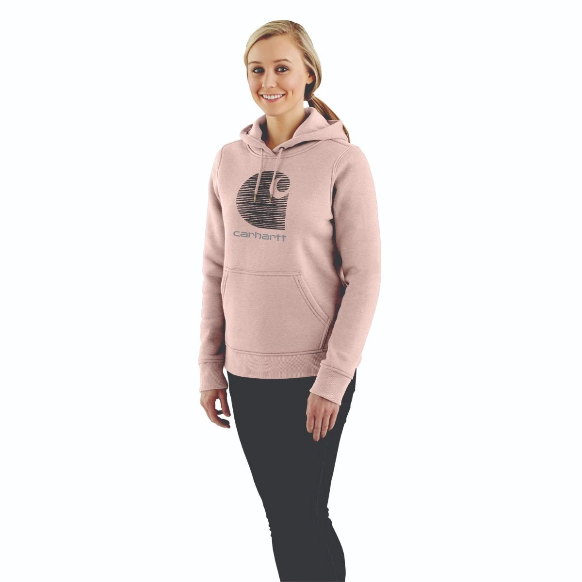 Carhartt Sweatshirts: Women's 105636 P15 Ash Rose Rain Defender Relaxed Fit “C” Logo Graphic Sweatshirt 2 Carhartt Sweatshirts: Women's 105636 P15 Ash Rose Rain Defender Relaxed Fit “C” Logo Graphic Sweatshirt - Image 2