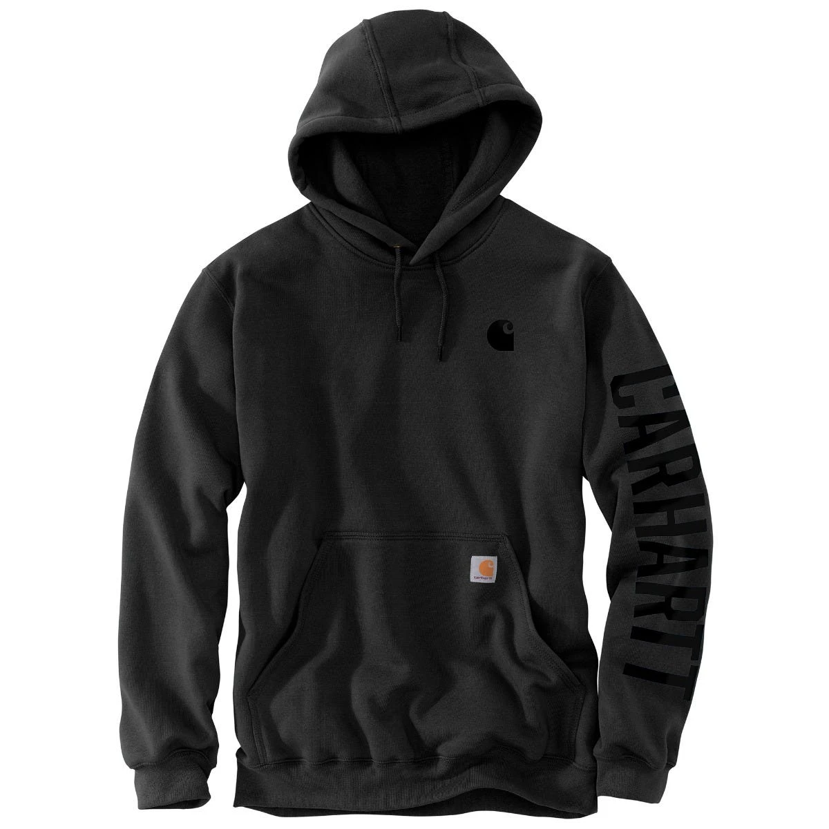 Carhartt Sweatshirts: Men's 105940 BLK Black Loose Fit Rain Defender C Graphic Logo Sweatshirt 1 Carhartt Sweatshirts: Men's 105940 BLK Black Loose Fit Rain Defender C Graphic Logo Sweatshirt