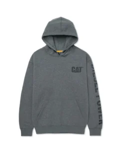 CAT Apparel Sweatshirts: Men's 1090036 10123 Dark Heather Grey Diesel Power Hooded Sweatshirt