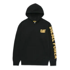 CAT Apparel Sweatshirts: Men's 1090036 10158 Black Diesel Power Hooded Sweatshirt
