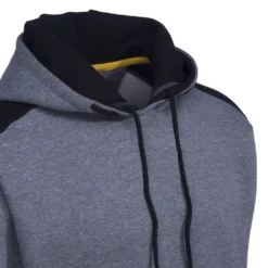 CAT Apparel Sweatshirts: Men's 1910802 004 Grey Logo Panel Hooded Sweatshirt 8 CAT Apparel Sweatshirts: Men's 1910802 004 Grey Logo Panel Hooded Sweatshirt -Eagle Shop 1910802 004 4