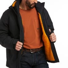 Ariat Rebar Jackets: Men's 10037605 Black Storm Fighter 2.0 H2O Jacket 3 Ariat Rebar Jackets: Men's 10037605 Black Storm Fighter 2.0 H2O Jacket - Image 3