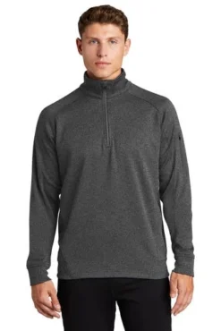 Sport-Tek Sweatshirts: Men's F247 GRA Graphite Heather Tech Fleece 1/4-Zip Pullover