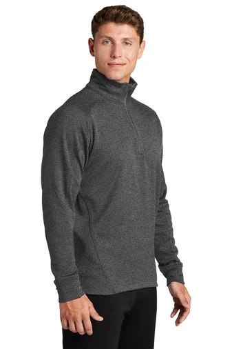 Sport-Tek Sweatshirts: Men's F247 GRA Graphite Heather Tech Fleece 1/4-Zip Pullover 2 Sport-Tek Sweatshirts: Men's F247 GRA Graphite Heather Tech Fleece 1/4-Zip Pullover - Image 2