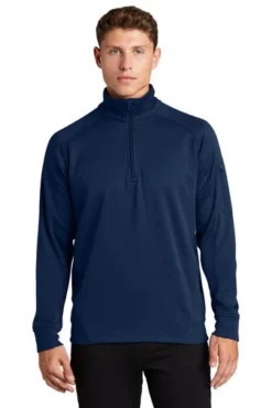 Sport-Tek Sweatshirts: Men's F247 NVY True Navy Tech Fleece 1/4-Zip Pullover