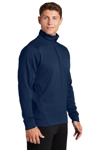 Sport-Tek Sweatshirts: Men's F247 NVY True Navy Tech Fleece 1/4-Zip Pullover 2 Sport-Tek Sweatshirts: Men's F247 NVY True Navy Tech Fleece 1/4-Zip Pullover - Image 2