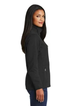 Port Authority Jackets: Women's L222 BLK Black Graphite Pique Fleece Jacket 6 Port Authority Jackets: Women's L222 BLK Black Graphite Pique Fleece Jacket -Eagle Shop 5086 black 3 l222blackmodelside2 337w
