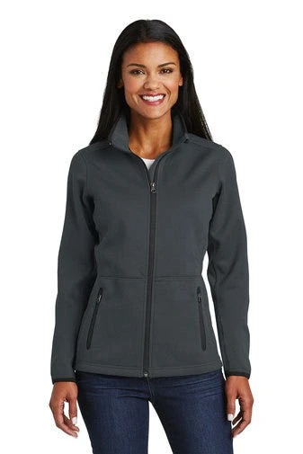 Port Authority Jackets: Women's L222 GPH Ladies Graphite Pique Fleece Jacket 1 Port Authority Jackets: Women's L222 GPH Ladies Graphite Pique Fleece Jacket