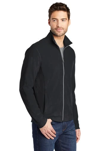 Port Authority Jackets: Men's F223 BLK Black Microfleece Jacket 2 Port Authority Jackets: Men's F223 BLK Black Microfleece Jacket - Image 2