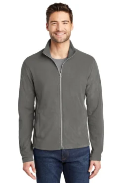 Port Authority Jackets: Men's F223 PG Pearl Grey Microfleece Jacket