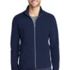 Port Authority Jackets: Men's F223 TN True Navy Microfleece Jacket