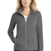 Port Authority Jackets: Women's L223 PG Pearl Grey Microfleece Jacket
