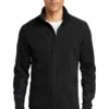Port Authority Jackets: Men's F227 BLK Black R-Tek Pro Fleece Full-Zip Jacket