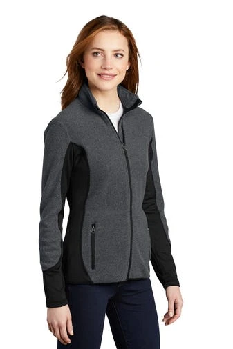 Port Authority Jackets: Women's L227 CRH Charcoal Heather Black R-Tek Pro Fleece Full Zip Jacket 2 Port Authority Jackets: Women's L227 CRH Charcoal Heather Black R-Tek Pro Fleece Full Zip Jacket - Image 2