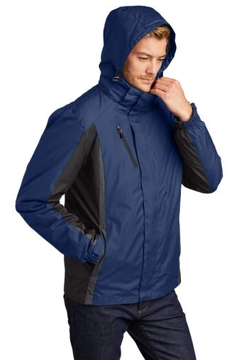Port Authority Jackets: Men's J321 ABM Admiral Blue Black Magnet Colorblock 3-in-1 Jacket 4 Port Authority Jackets: Men's J321 ABM Admiral Blue Black Magnet Colorblock 3-in-1 Jacket - Image 4