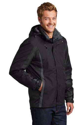 Port Authority Jackets: Men's J321 BBM Black Black Magnet Colorblock 3-in-1 Jacket 2 Port Authority Jackets: Men's J321 BBM Black Black Magnet Colorblock 3-in-1 Jacket - Image 2