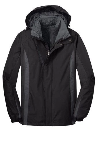 Port Authority Jackets: Men's J321 BBM Black Black Magnet Colorblock 3-in-1 Jacket 7 Port Authority Jackets: Men's J321 BBM Black Black Magnet Colorblock 3-in-1 Jacket - Image 7