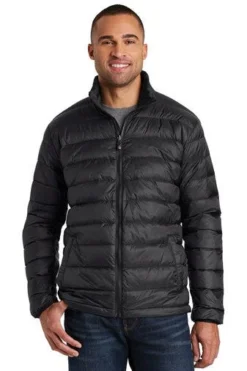 Port Authority Jackets: Men's J323 BLK Black Down Jacket