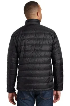 Port Authority Jackets: Men's J323 BLK Black Down Jacket -Eagle Shop 5549 black 2 j323blackmodelback2 337w