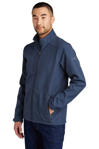Eddie Bauer Jackets: Men's EB532 BLU Blue Shaded Crosshatch Soft Shell Jacket 2 Eddie Bauer Jackets: Men's EB532 BLU Blue Shaded Crosshatch Soft Shell Jacket - Image 2