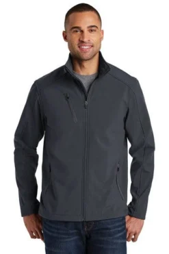 Port Authority Jackets: Men's J324 BG Battleship Grey Welded Soft Shell Water Resistant Jacket