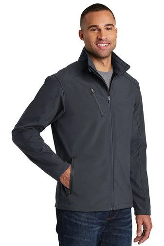 Port Authority Jackets: Men's J324 BG Battleship Grey Welded Soft Shell Water Resistant Jacket 2 Port Authority Jackets: Men's J324 BG Battleship Grey Welded Soft Shell Water Resistant Jacket - Image 2