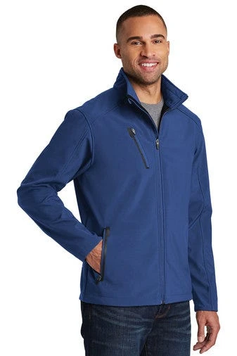 Port Authority Jackets: Men's J324 EB Estate Blue Welded Soft Shell Water Resistant Jacket 2 Port Authority Jackets: Men's J324 EB Estate Blue Welded Soft Shell Water Resistant Jacket - Image 2