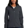 Port Authority Jackets: Women's L324 GRY Battleship Grey Welded Soft Shell Jacket