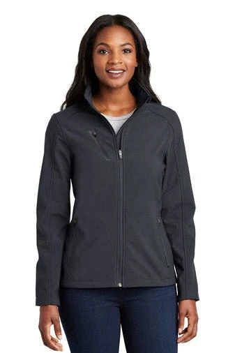 Port Authority Jackets: Women's L324 GRY Battleship Grey Welded Soft Shell Jacket 1 Port Authority Jackets: Women's L324 GRY Battleship Grey Welded Soft Shell Jacket