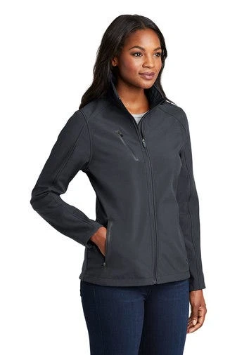 Port Authority Jackets: Women's L324 GRY Battleship Grey Welded Soft Shell Jacket 2 Port Authority Jackets: Women's L324 GRY Battleship Grey Welded Soft Shell Jacket - Image 2