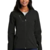 Port Authority Jackets: Women's L324 BLK Black Welded Soft Shell Jacket