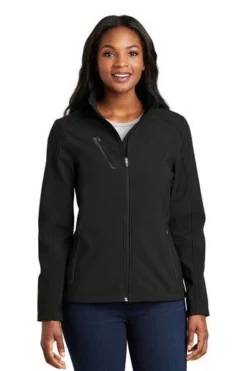 Port Authority Jackets: Women's L324 BLK Black Welded Soft Shell Jacket