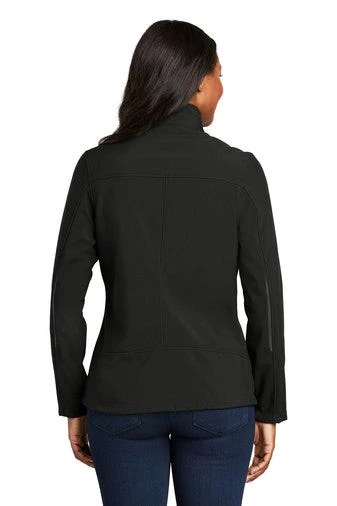 Port Authority Jackets: Women's L324 BLK Black Welded Soft Shell Jacket 4 Port Authority Jackets: Women's L324 BLK Black Welded Soft Shell Jacket - Image 4