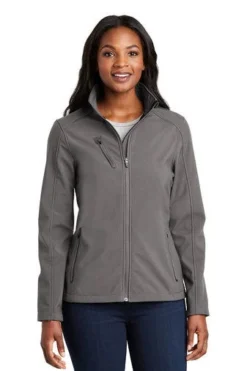 Port Authority Jackets: Women's L324 DSMK Deep Smoke Welded Soft Shell Jacket