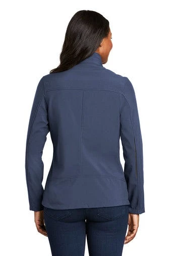Port Authority Jackets: Women's L324 NVY Dress Blue Navy Welded Soft Shell Jacket 4 Port Authority Jackets: Women's L324 NVY Dress Blue Navy Welded Soft Shell Jacket - Image 4